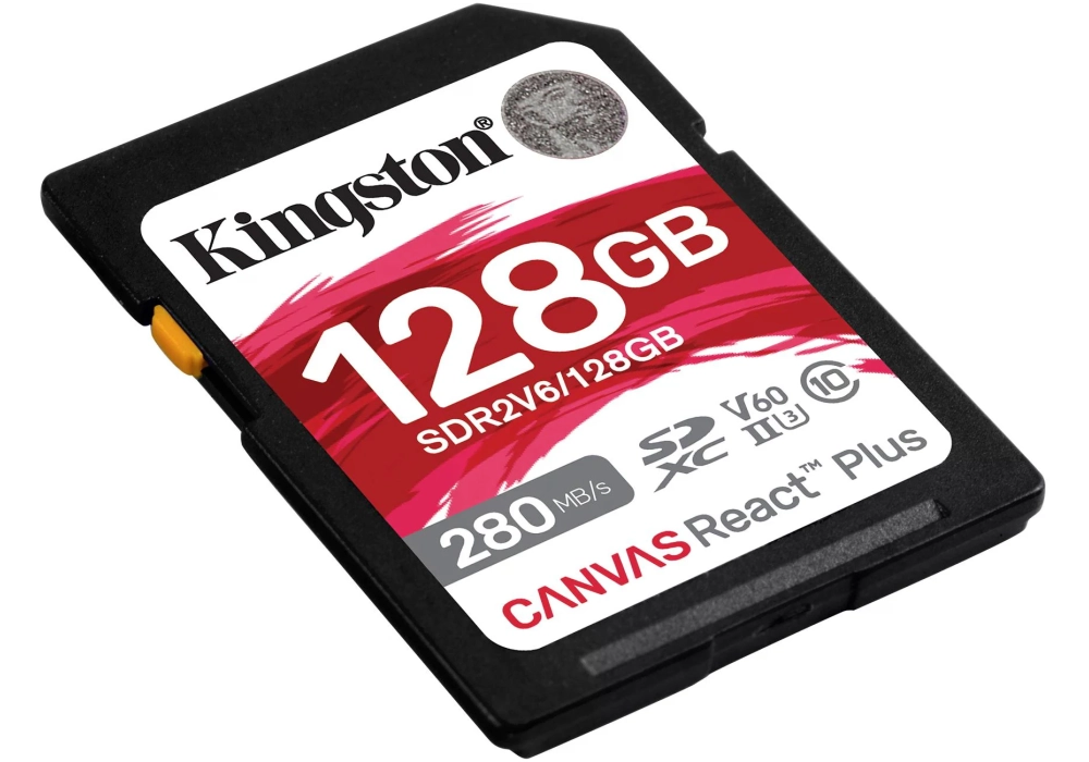 Kingston Carte SDXC Canvas React Plus V60 128 GB