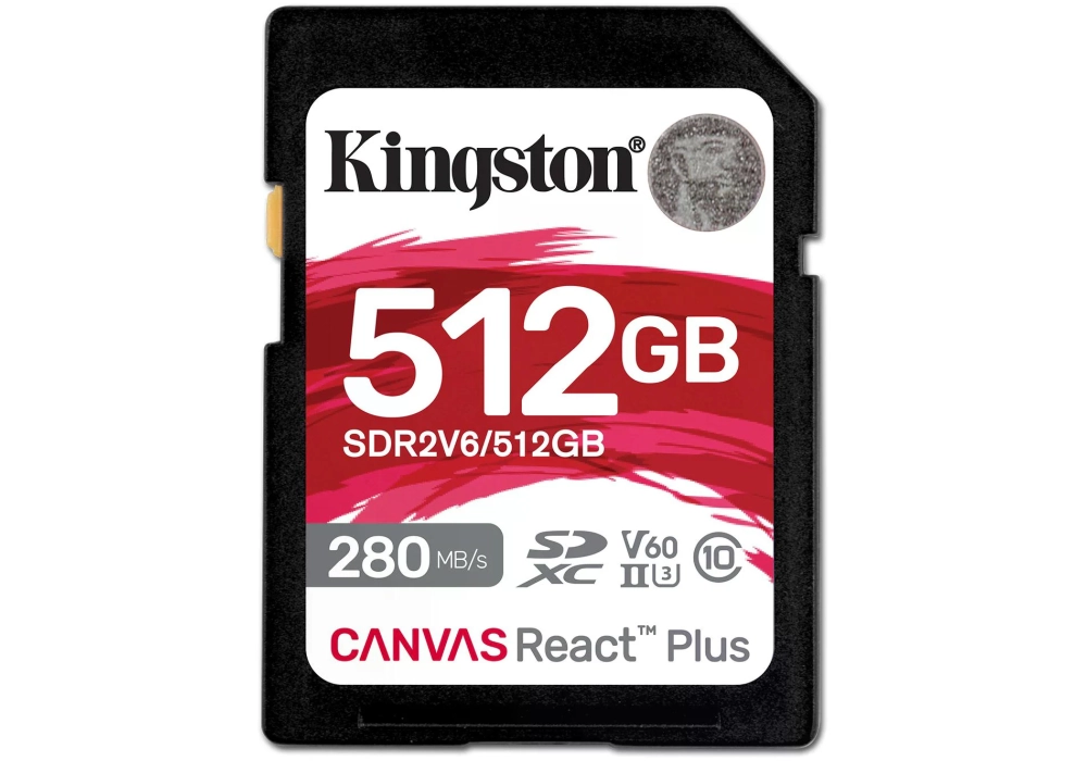 Kingston Carte SDXC Canvas React Plus V60 512 GB