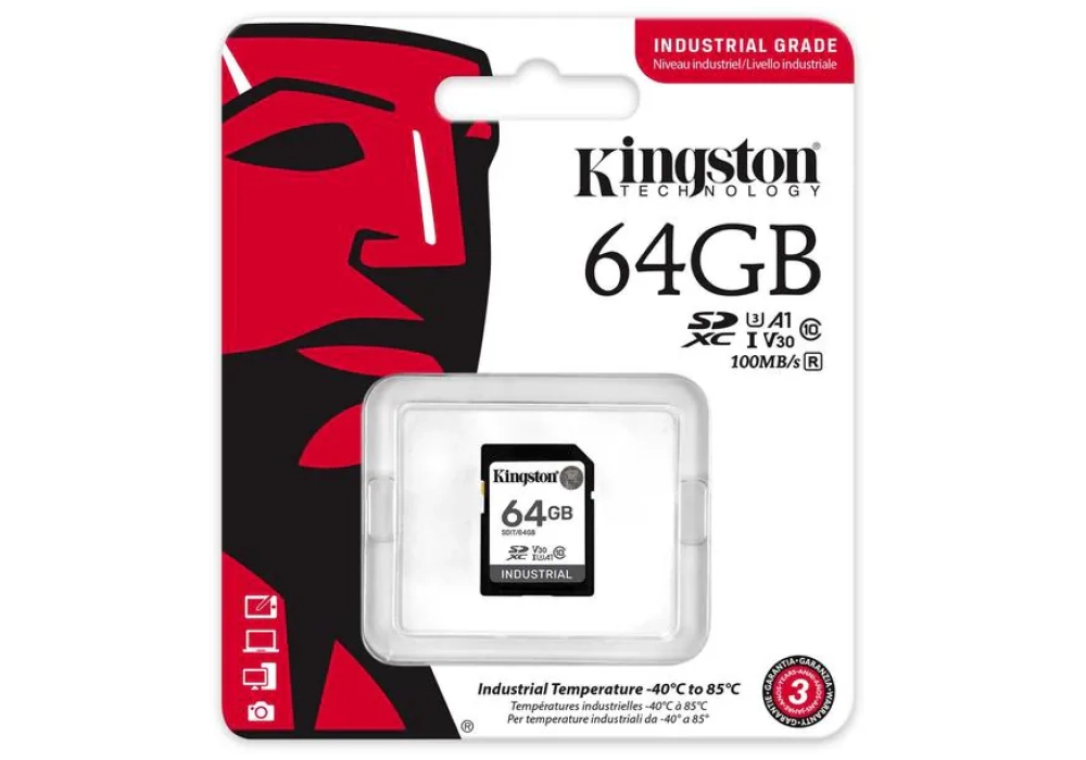 Kingston Carte SDXC Industrial 64 GB