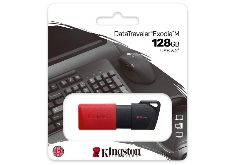 Kingston DataTraveler Exodia M - 128 GB (Rouge)