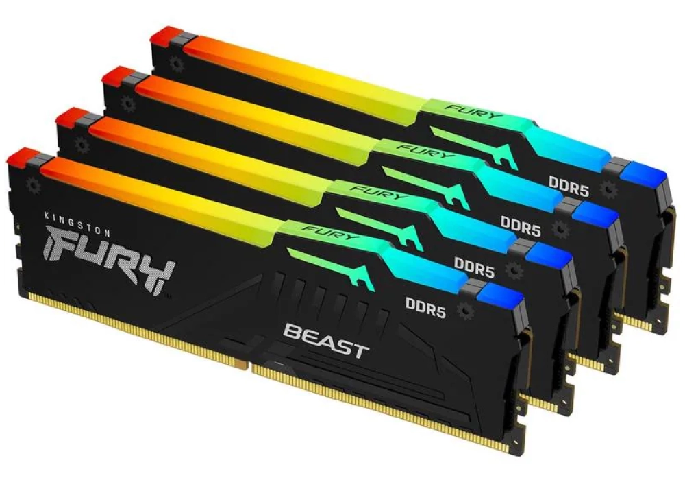 Kingston FURY Beast RGB DDR5-5200 - 128GB (4x 32GB - CL40)