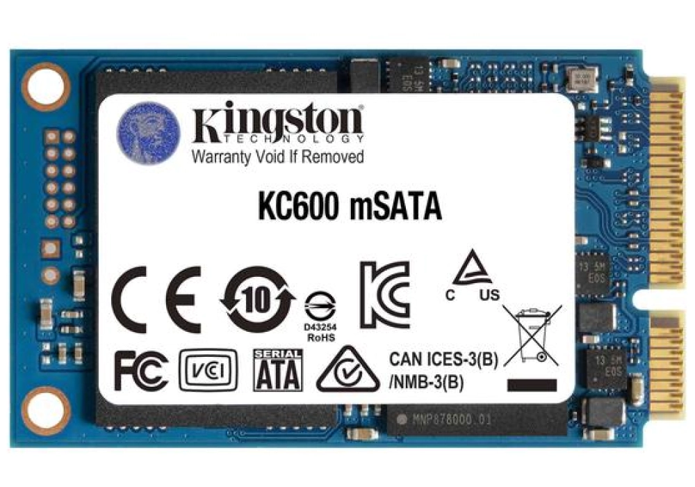 Kingston KC600 SSD mSATA - 256GB