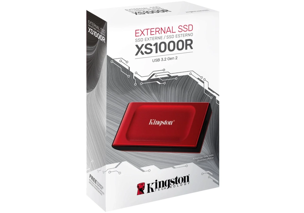 Kingston SSD externe XS1000 2000 GB Rouge