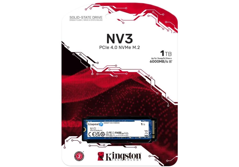 Kingston SSD NV3 M.2 2280 NVMe 1000 GB