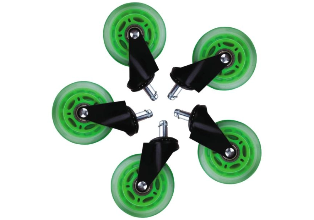 L33T Gaming Jeu de roues pour fauteuil gaming - 5x - Vert