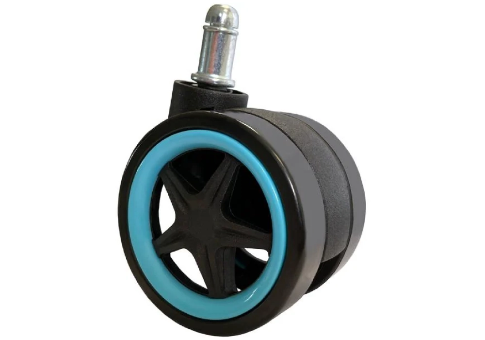 LC-Power Roulettes LC-CASTERS-DRIFT Set de 5 pièces bleu clair