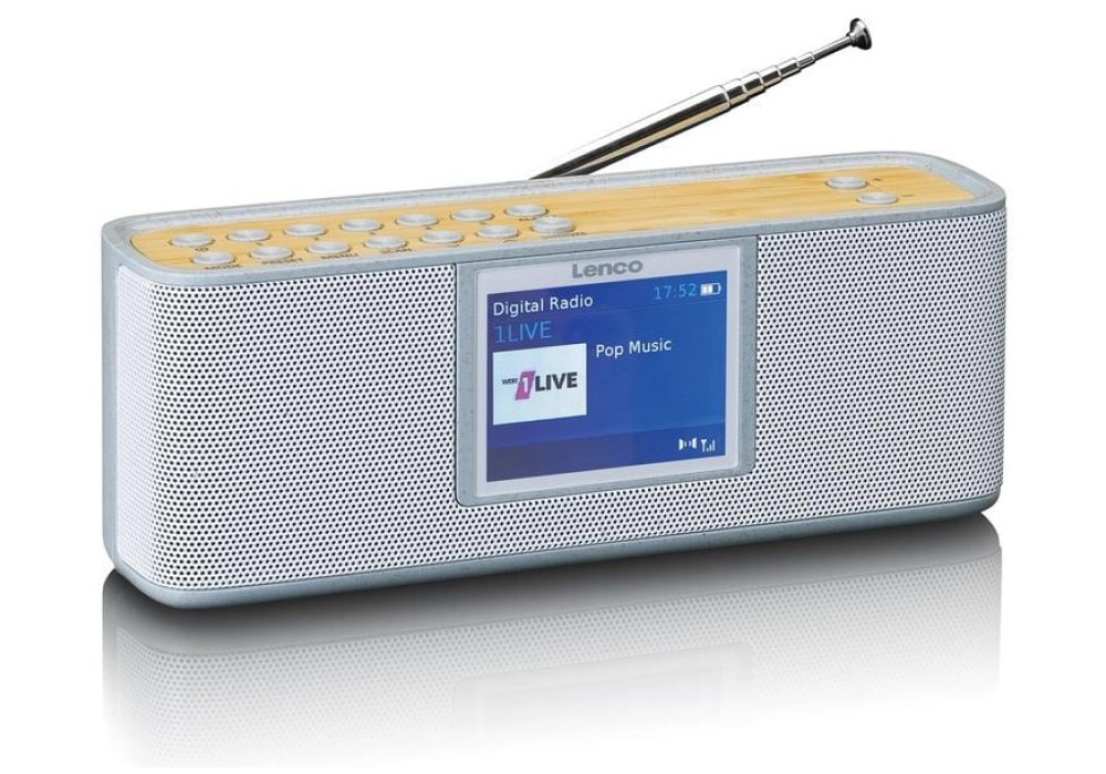 Lenco Radio DAB+ LEN PDR-046 Bambou/Blanc