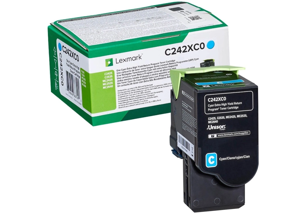 Lexmark Toner Cartridge C242XC0 - Cyan