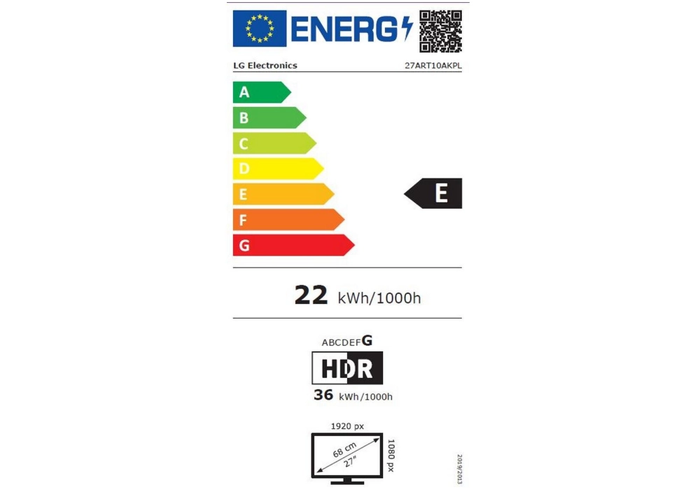 LG TV 27ART10AKPL 27", 1920 x 1080 (Full HD), LED-LCD