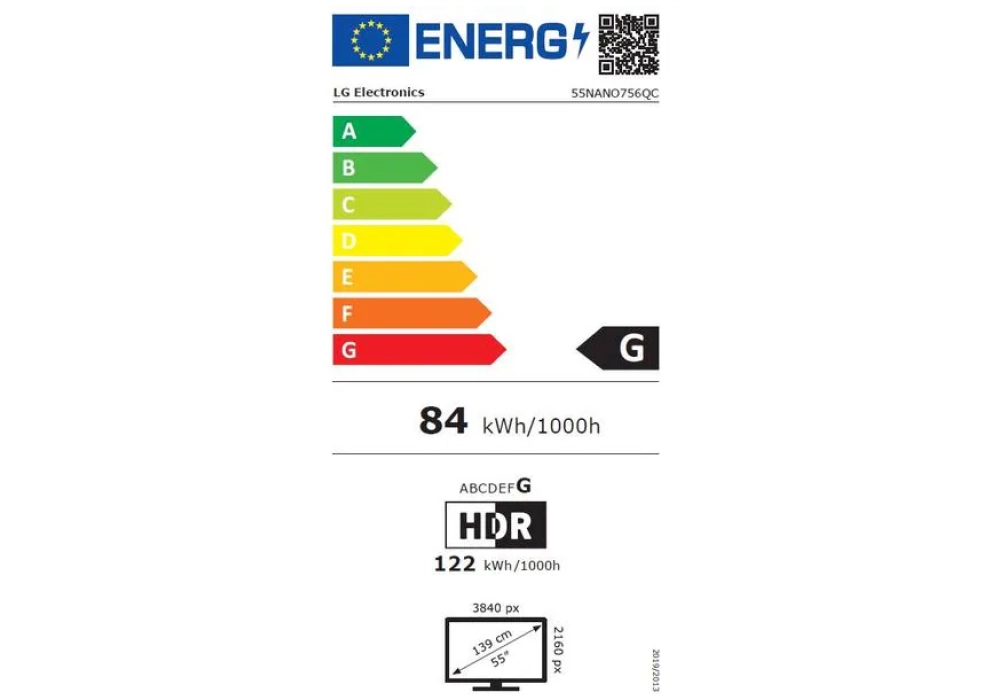 LG TV 55NANO756QC 55", 3840 x 2160 (Ultra HD 4K), LED-LCD