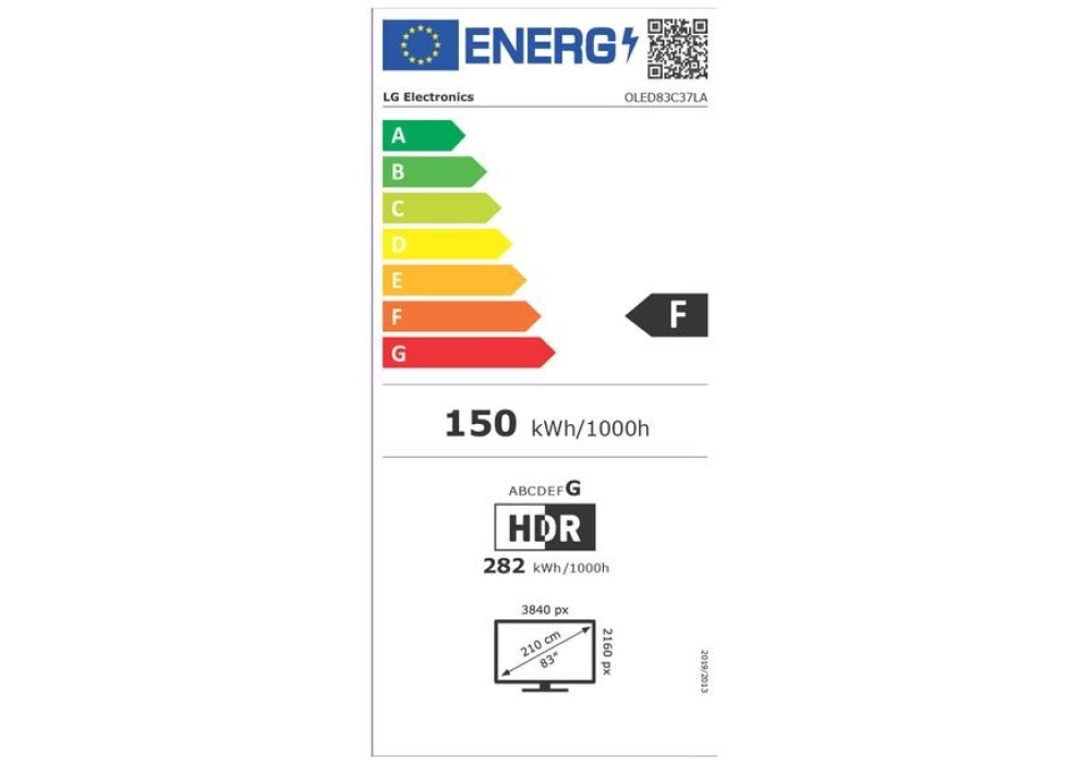 LG TV OLED evo C37 83"