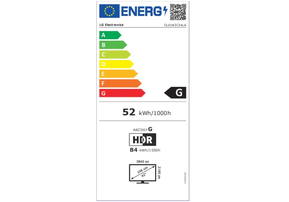 LG TV OLED42C34LA 42", 3840 x 2160 (Ultra HD 4K), OLED
