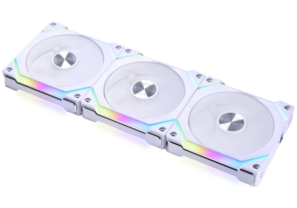 Lian Li UNI FAN SL120 V2 RGB PWM - Pack de 3 + contrôleur - 120mm (Blanc)