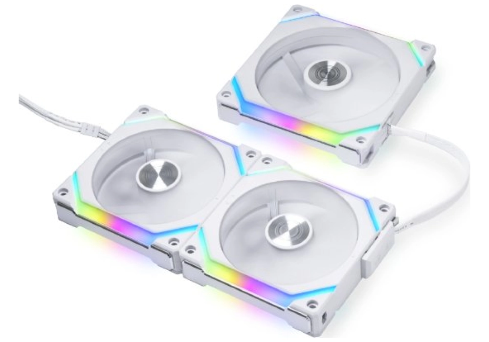 Lian Li UNI FAN SL120 V2 RGB PWM - Pack de 3 + contrôleur - 120mm (Blanc)