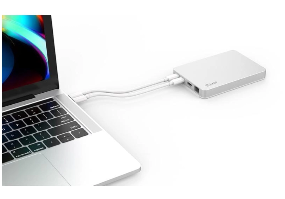 LMP USB-C DuoDock Argent