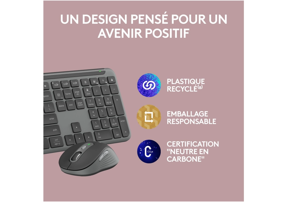 Logitech Ensemble clavier-souris MK950 Signature Slim Combo