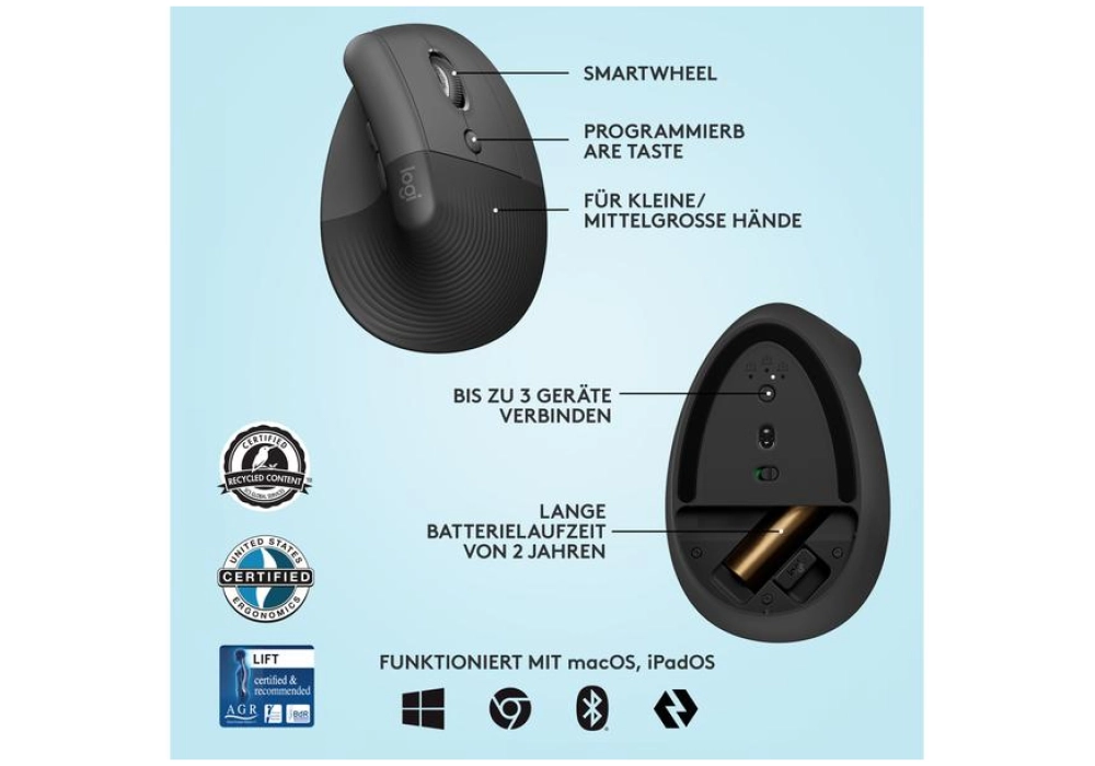 Logitech Lift (Graphite)