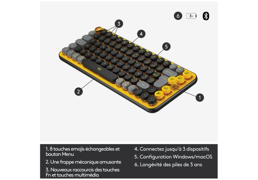 Logitech POP Keys (Blast Yellow)