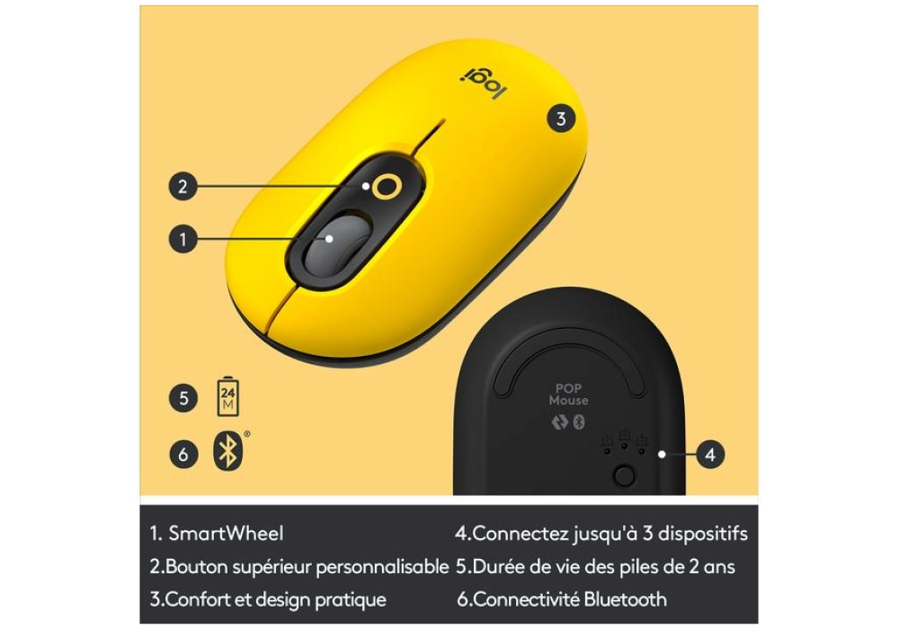 Logitech POP Mouse (Blast Yellow)