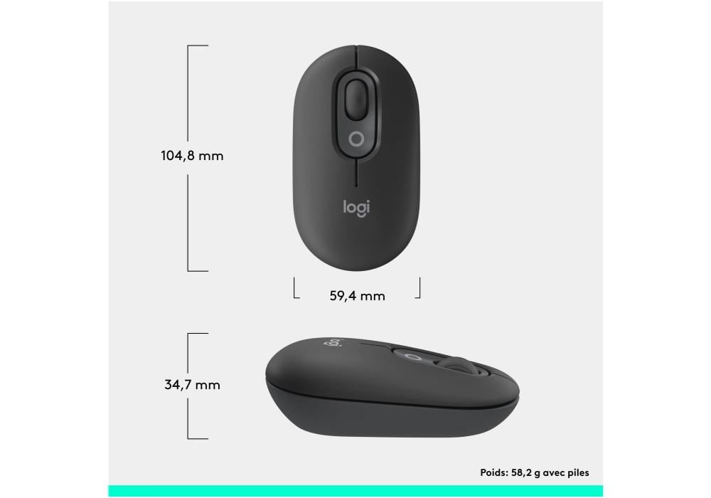 Logitech POP Mouse Graphite