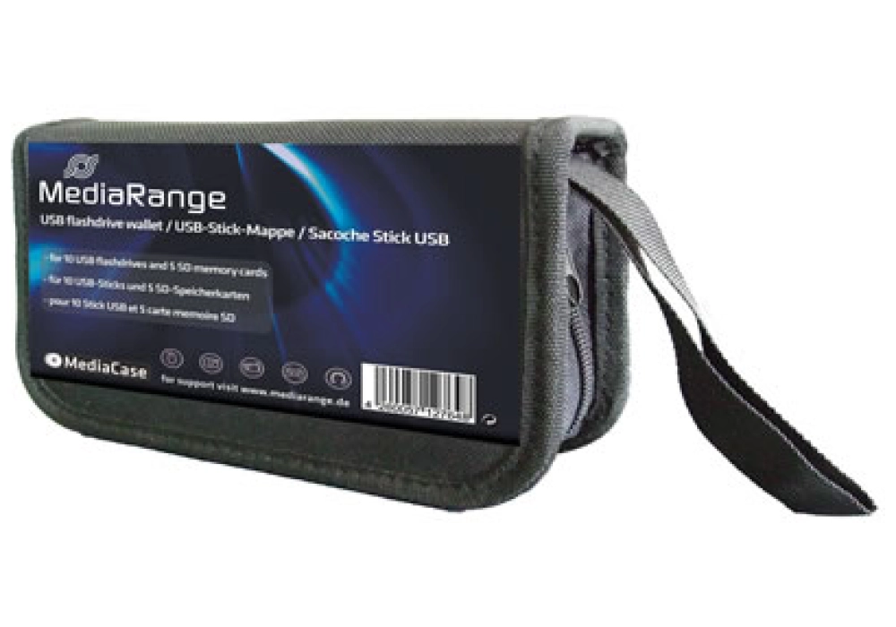 MediaRange USB Wallet for 5 SD Cards & 10 Sticks