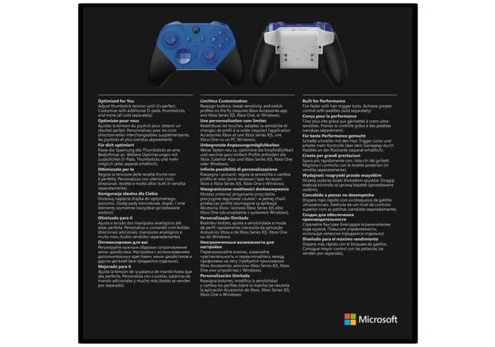 Microsoft Xbox Elite Wireless Controller Series 2 Core (bleu)