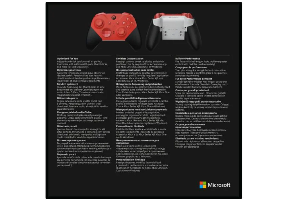 Microsoft Xbox Elite Wireless Controller Series 2 Core (rouge)