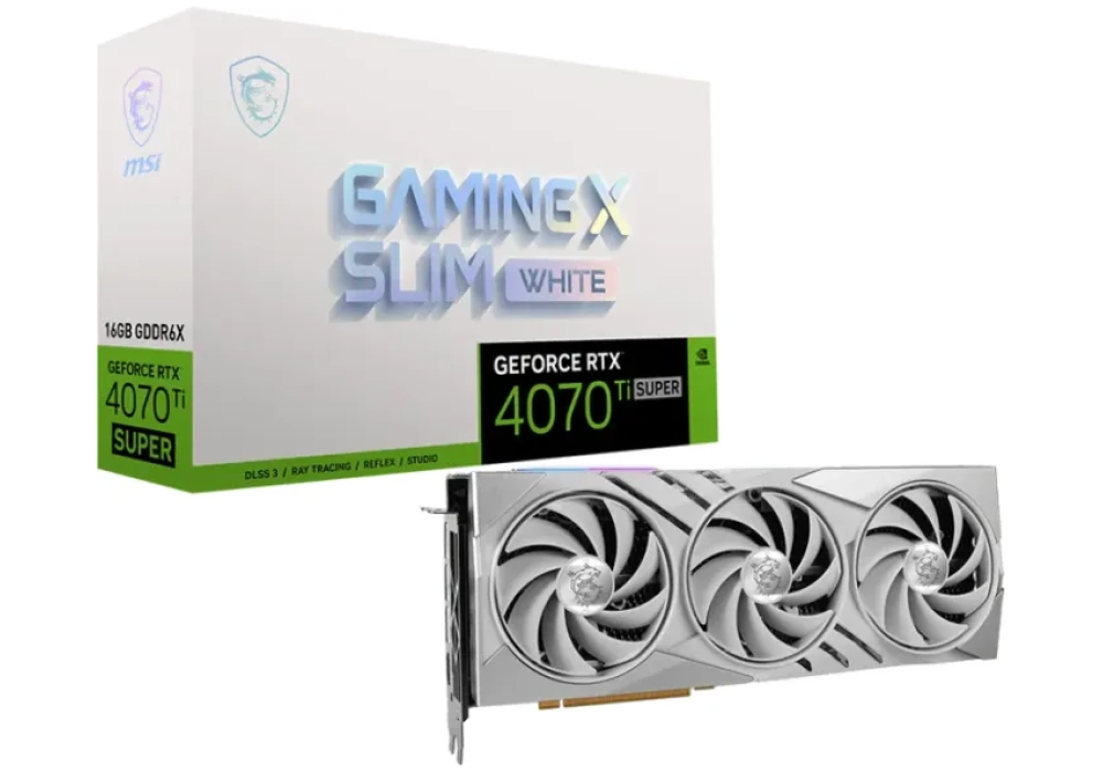 MSI GeForce RTX 4070 Ti Super Gaming X Slim White