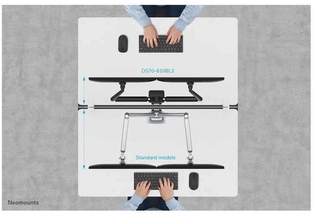 NEOMOUNTS Supports de table DS70-810BL2 jusqu'à 9 kg