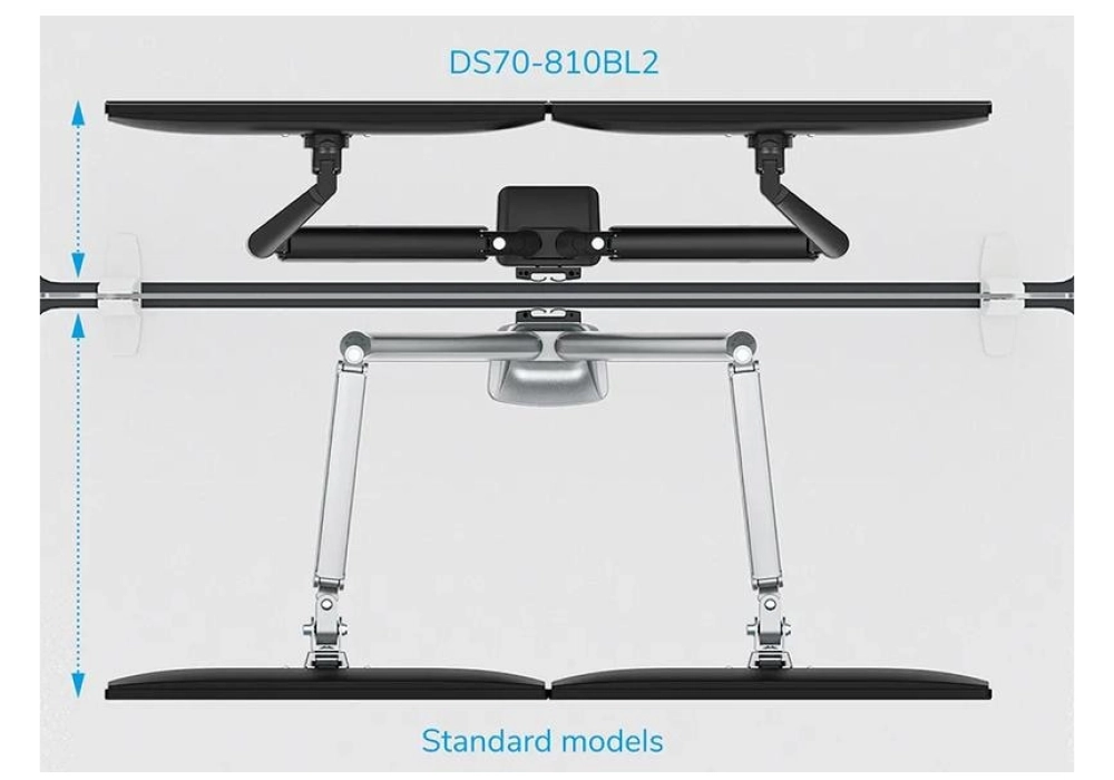 NEOMOUNTS Supports de table DS70-810BL2 jusqu'à 9 kg