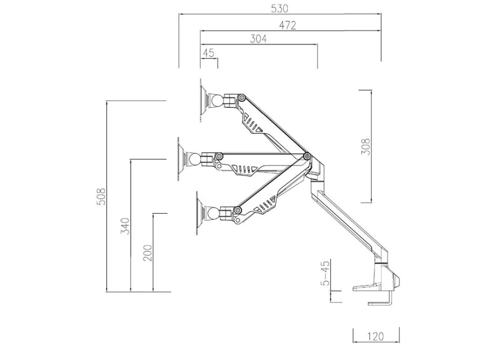 NEOMOUNTS Supports de table FPMA-D750DBLACK2 jusqu'à 8 kg