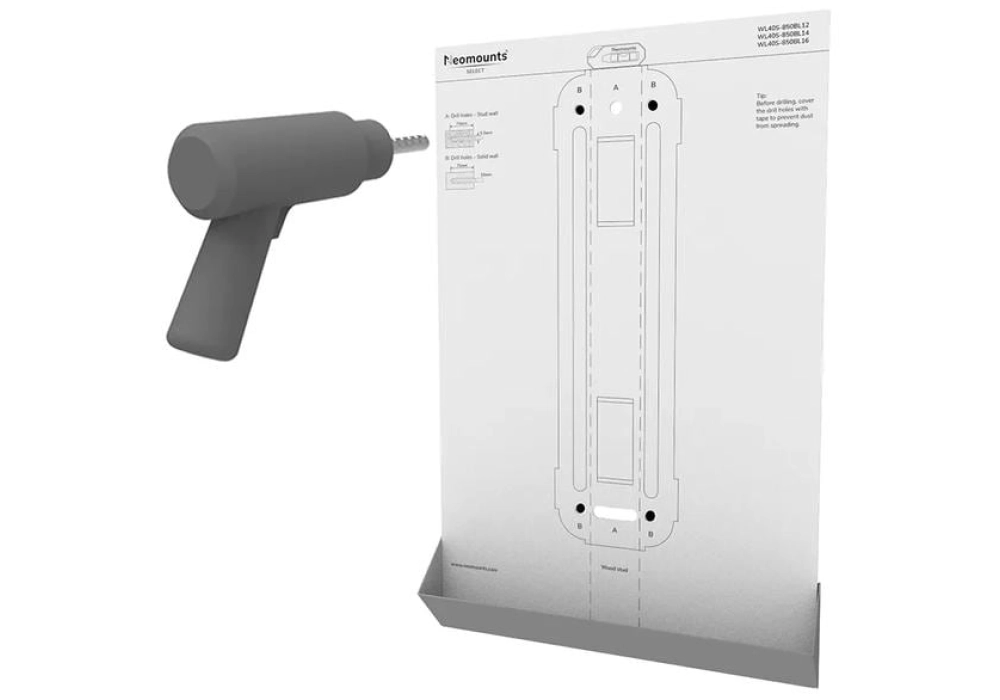 NEOMOUNTS Supports mural WL40S-850BL12 Noir