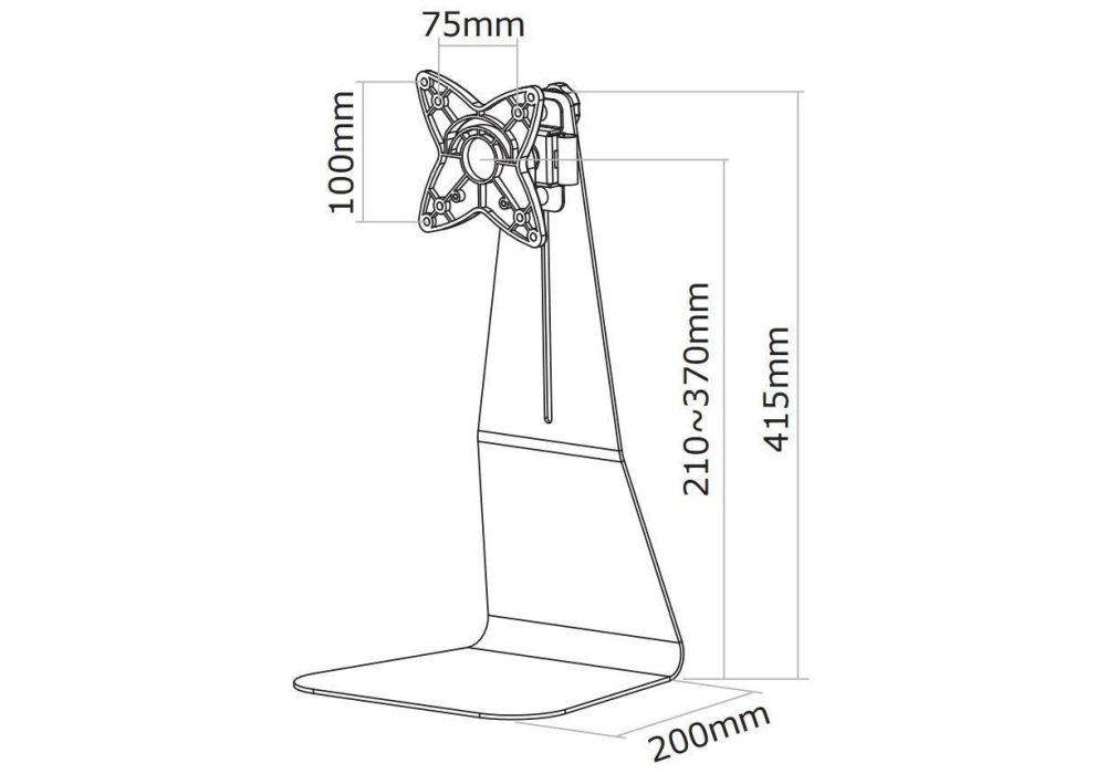 NEOMOUNTS Supports pour moniteur FPMA-D800 Argenté