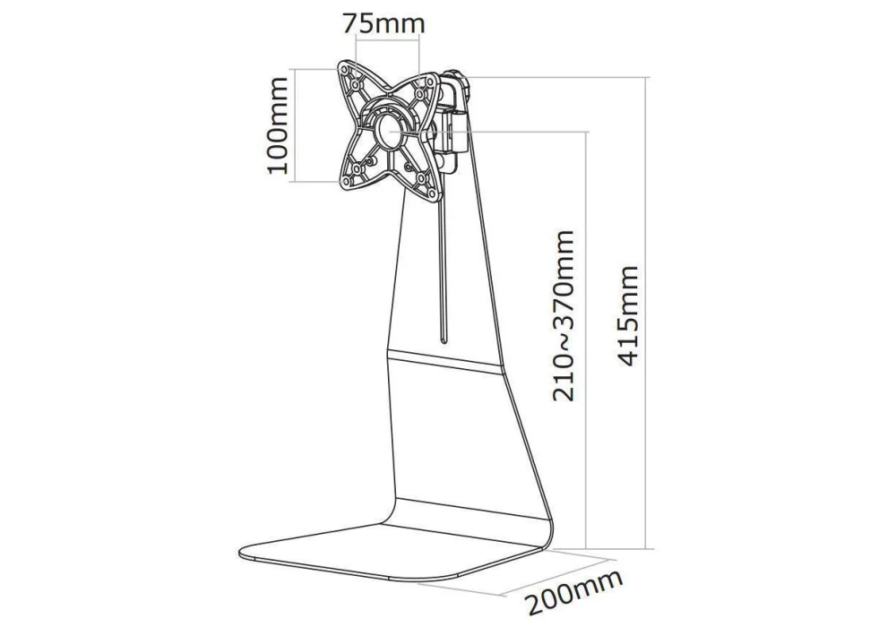 NEOMOUNTS Supports pour moniteur FPMA-D850BLACK Noir