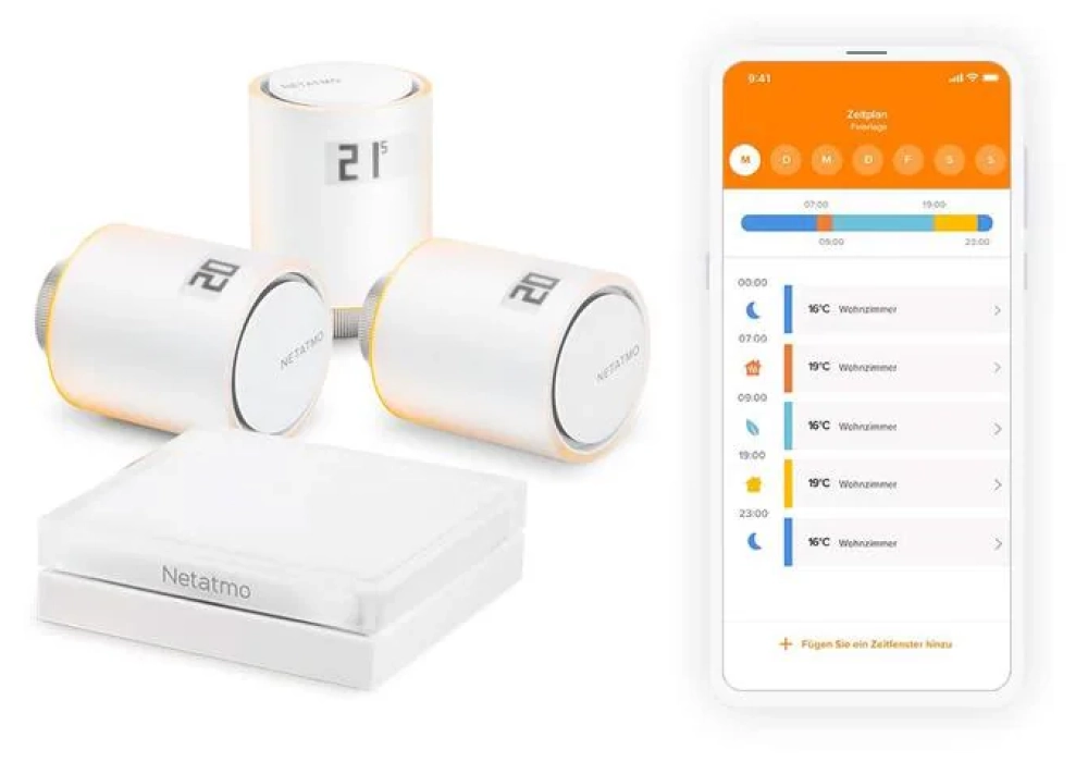 Netatmo Comfort Thermostat Kit de démarrage 3x thermostat, 1x hub