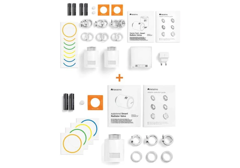 Netatmo Comfort Thermostat Kit de démarrage 3x thermostat, 1x hub