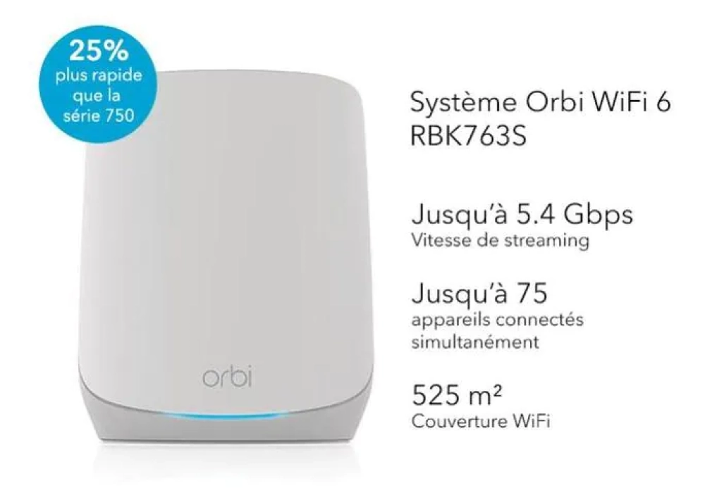 Netgear Orbi RBK763S-100EUS ensemble de 3