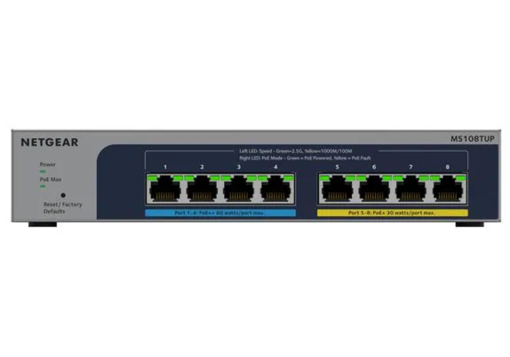 Netgear PoE++ Switch MS108TUP 8 ports