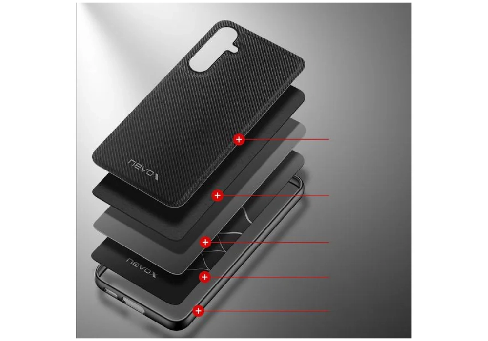 Nevox Coque arrière StyleShell Nylo Galaxy S24+ Noir