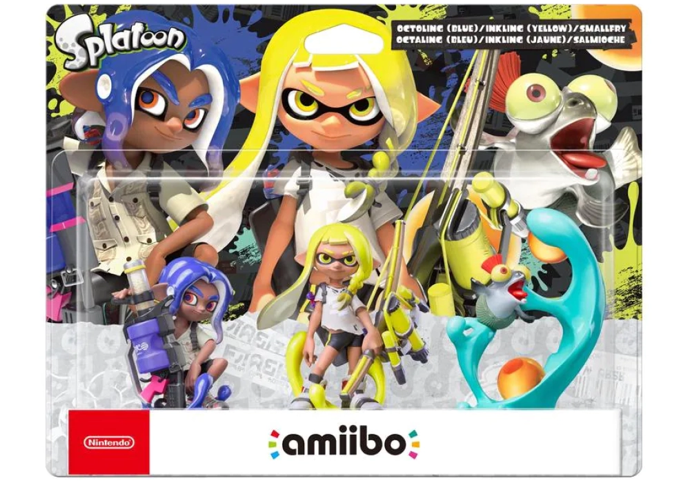 Nintendo amiibo Splatoon – Octoling Blue, Inkling Yellow, Smallfry