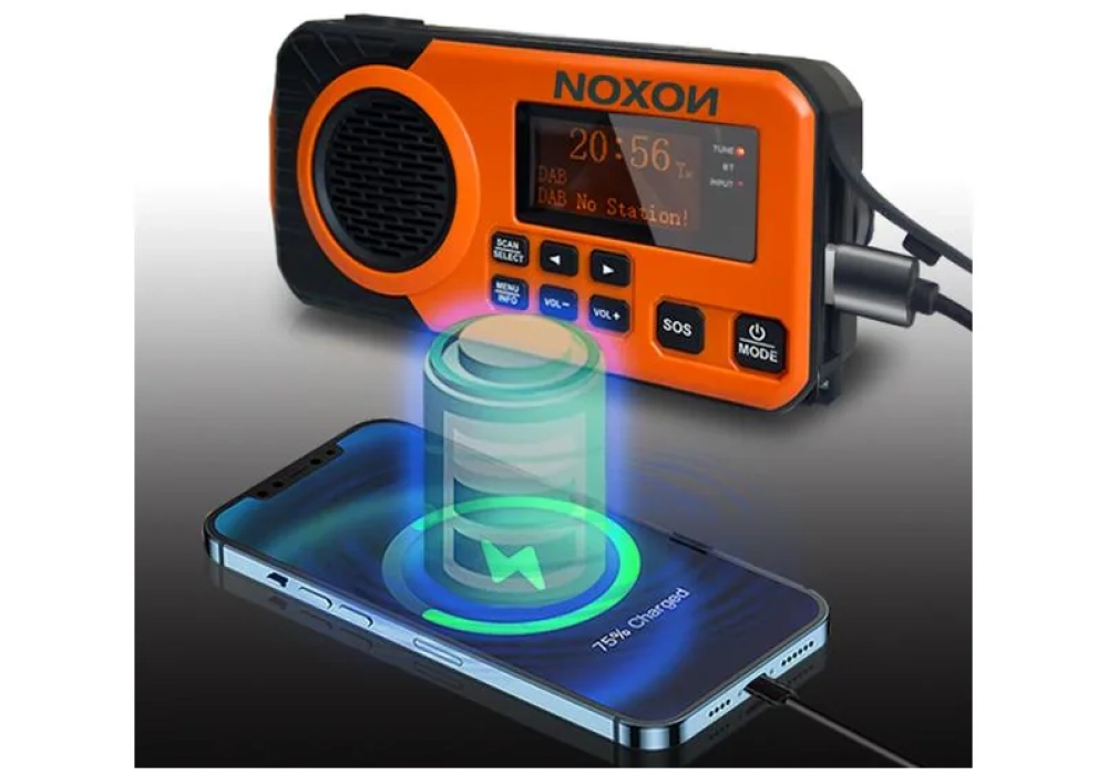 Noxon Radio DAB+ Dynamo Solar 311 Orange