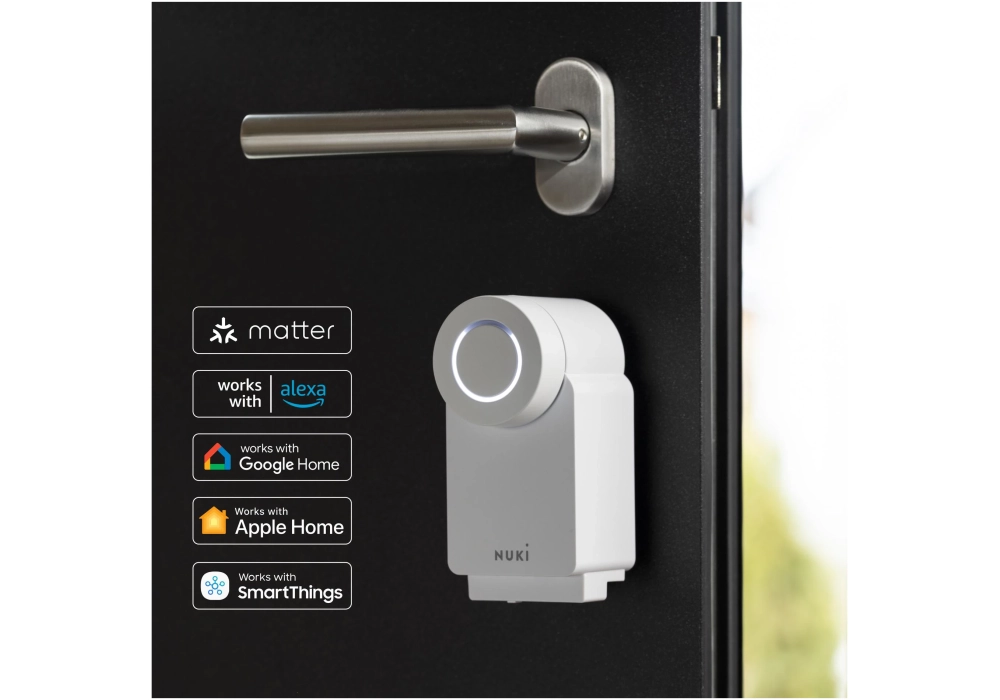 NUKI Contrôleur de porte Cylindre Smart Lock (4e génération) EU, Blanc