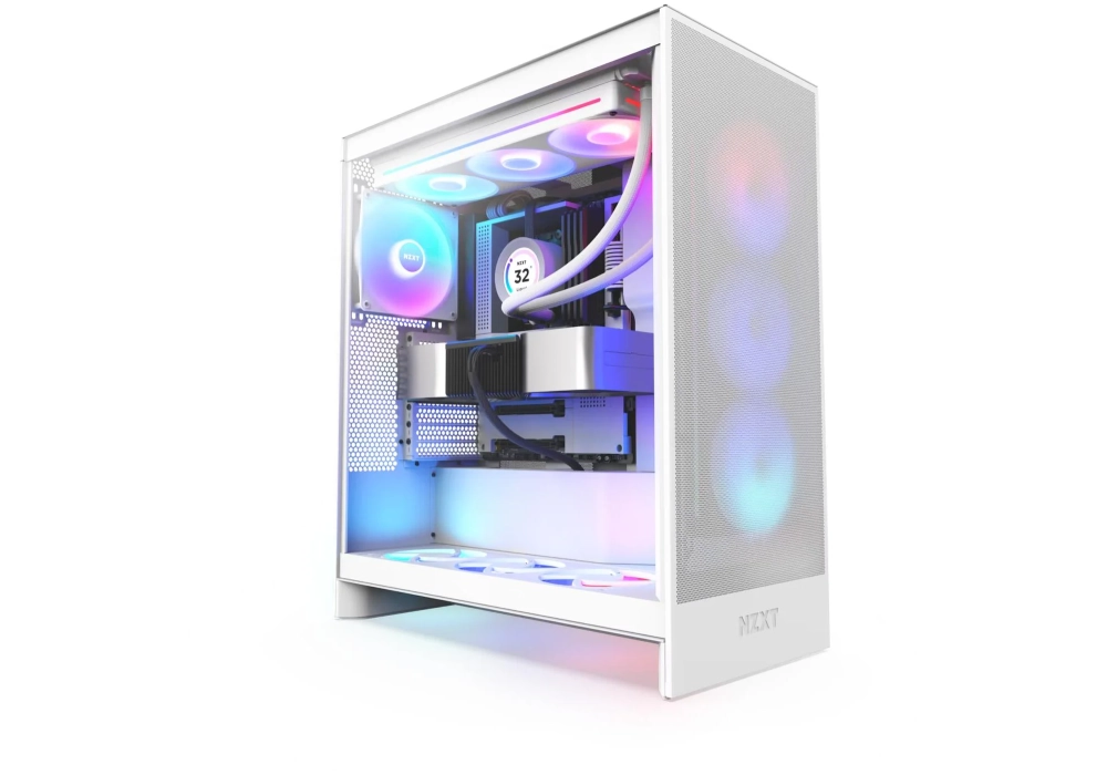 NZXT H7 Flow RGB Blanc