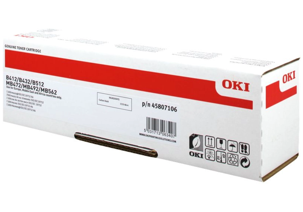 OKI Toner Cartridge - B412/B432/B512 - Black - High Capacity