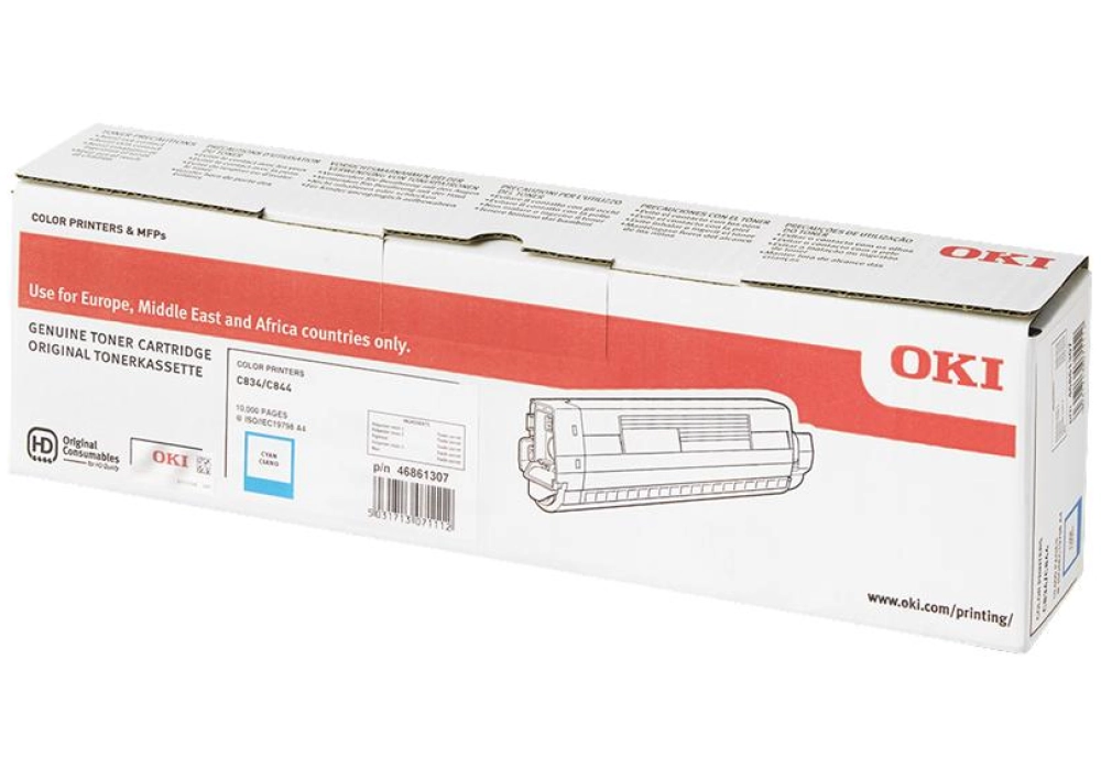 OKI Toner cyan pour C824/834/844