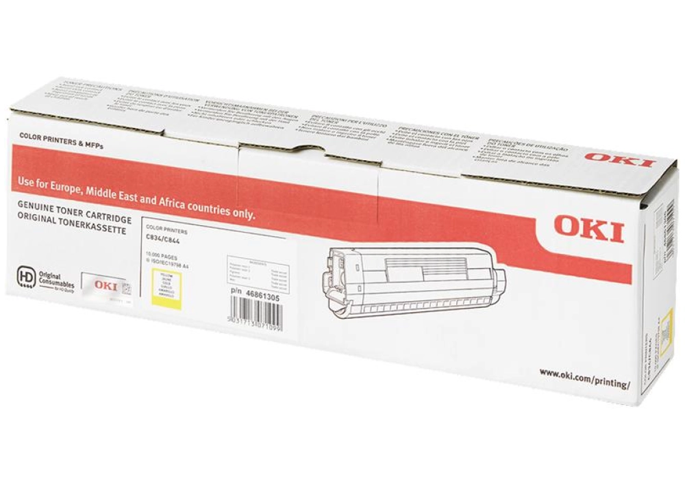 OKI Toner yellow pour C824/834/844