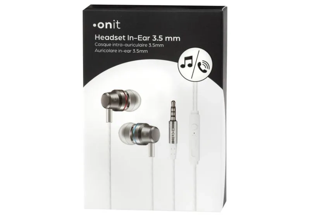 onit Écouteurs intra-auriculaires prise jack 3.5 mm Blanc