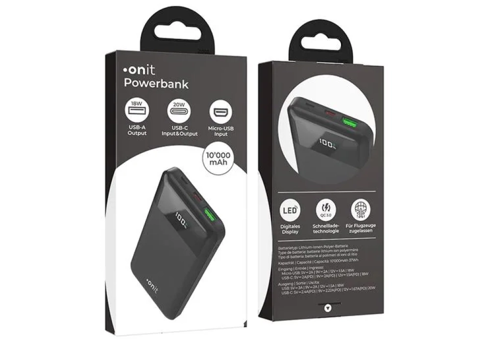 onit Batterie externe 10000 mAh PD