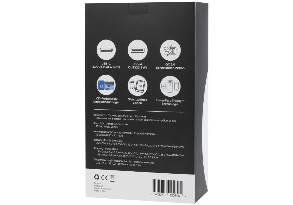 onit Batterie externe Pro Block 25000 mAh PD