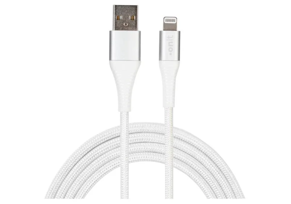 onit Câble USB 2.0 MFi USB A - Lightning 0.5 m, Blanc